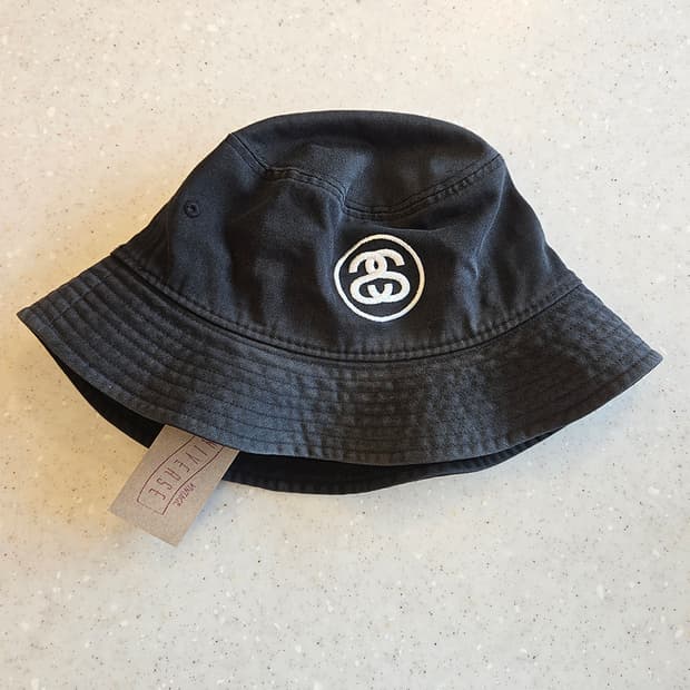 STUSSY / JP 코튼 차콜블랙 버킷햇