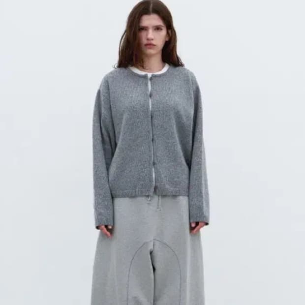 오브헤덴 op heden 울 크루넥 가디건