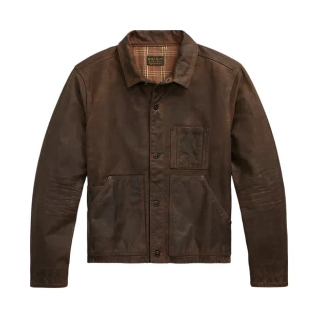 RRL 오일 레더 자켓 M