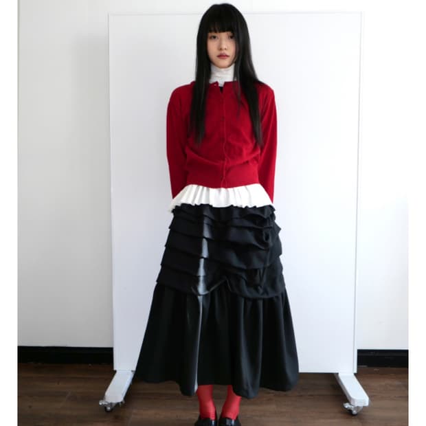 베이비랩 하트포인트 가디건(red)