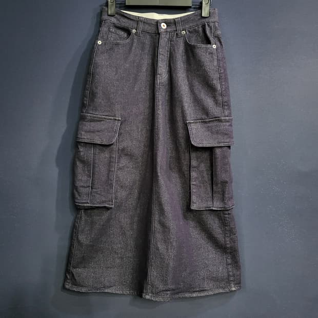 맥우드건 카고 데님스커트