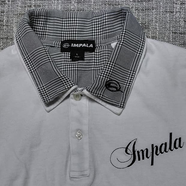 [L] 임팔라(IMPALA) 글렌체크 포인트 카라 반팔