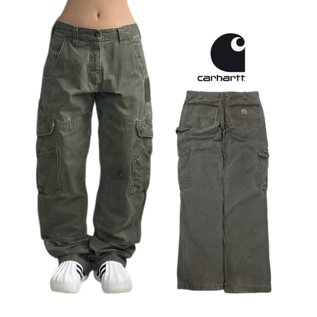 칼하트 OG 카펜터 모스그린 페이딩 탄창 워크 카고팬츠