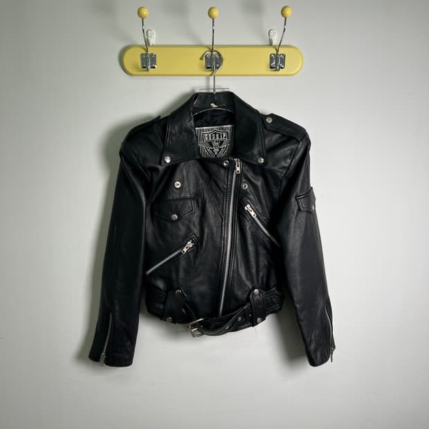 GOSSIP 빈티지 레더 라이더 자켓 M