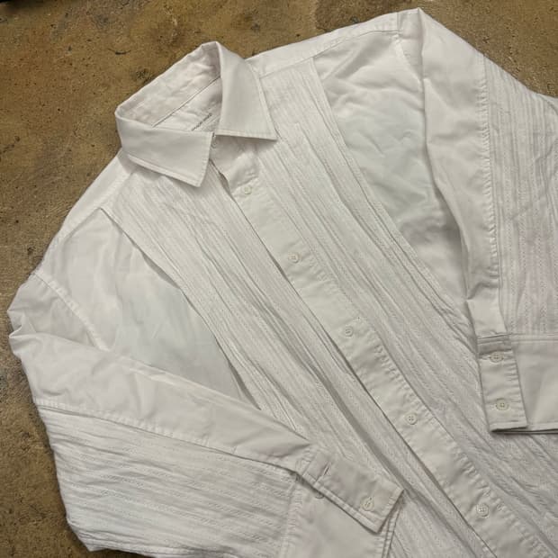 [정품/M] 메종미네드 화이트 핀턱 셔츠 b10