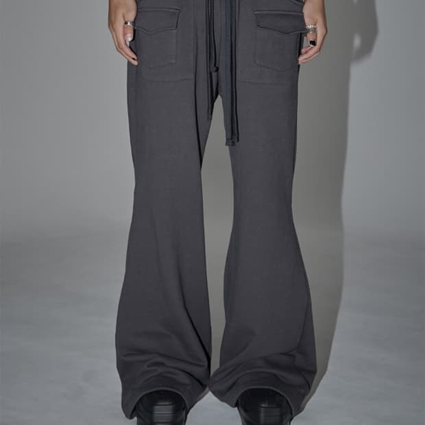 선데이오프클럽 스웻 플레어 부츠컷 팬츠 m사이즈