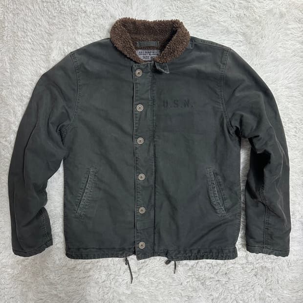 USN 덱자켓 스타일 양털 자켓 40
