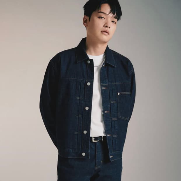 무신사 스탠다드 짱구대디 CONE 플리츠 데님 트러커 XL