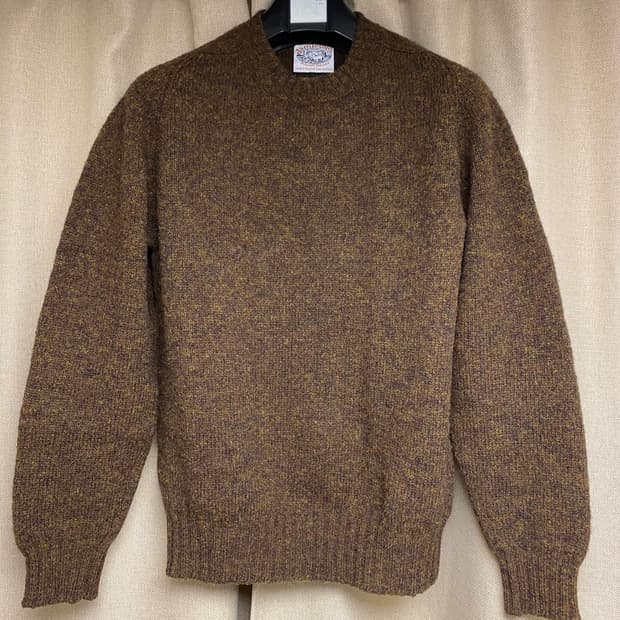 [S] 제이미슨스 셔틀랜드 울 니트 브라운 Jamiesons