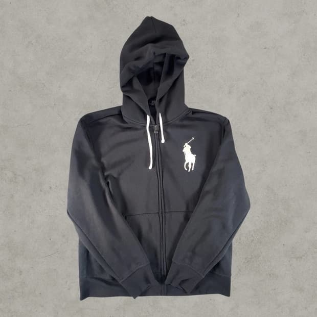 폴로 랄프로렌 빅 포니 더블 니트 후드 집업