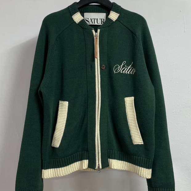 세터 투웨이 그린 니트 집업 (on.192)  