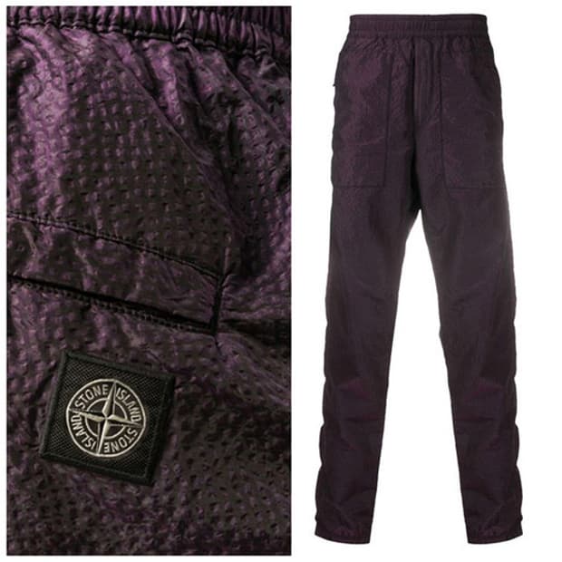 스톤아일랜드 블랙퍼플 나일론팬츠