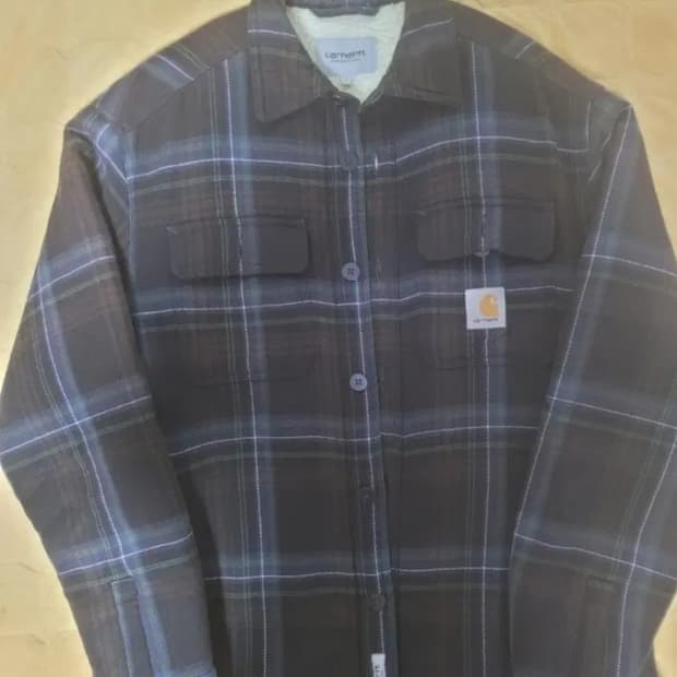 칼하트wip 에이든 체크 셔츠자켓