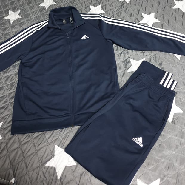 아디다스 3선 WU 져지 셋업 네이비 (상의:L 하의:M)