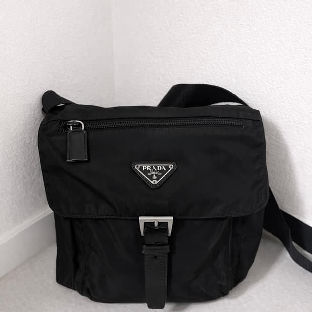 (Prada 정품) 프라다 블랙 포코노 숄더백