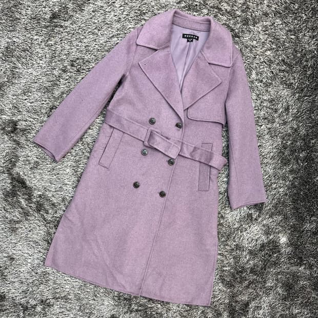 모르간 여성 벨티드 양모 코트 (55)