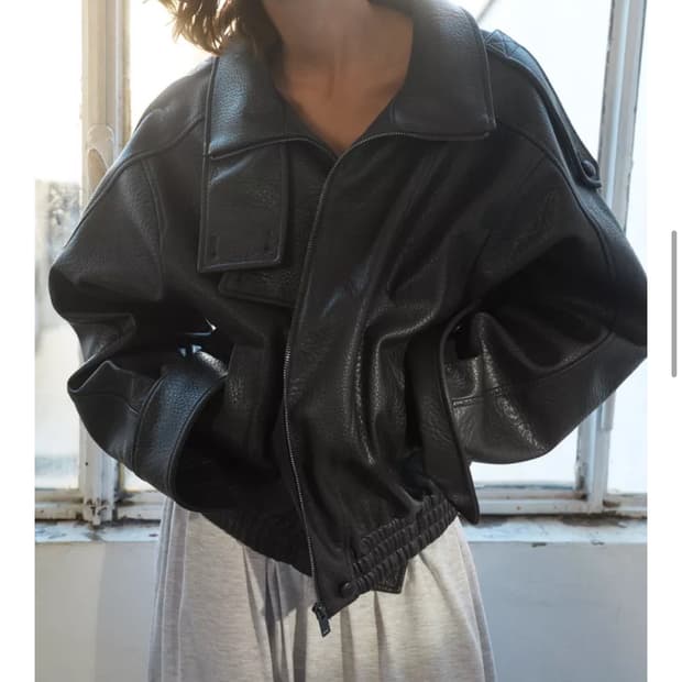 Zara 자라 페이크 레더 점퍼 xs 44
