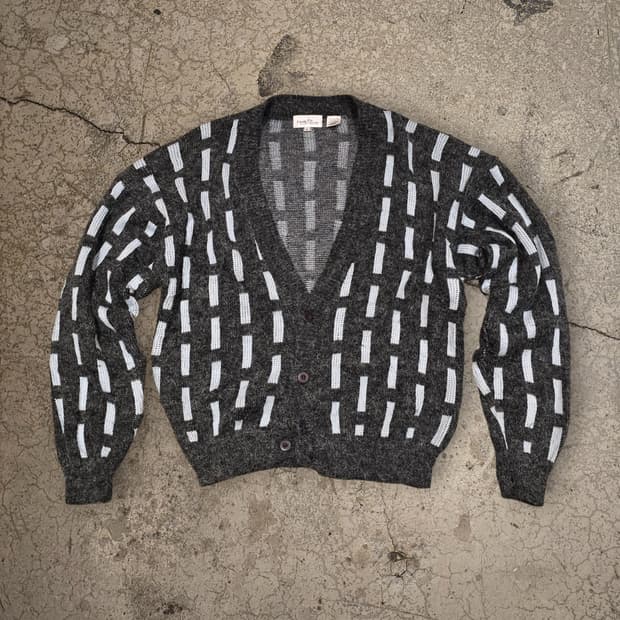 80s Livin' On The Edge 세로대시 가디건