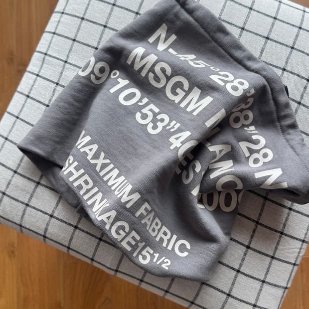 MSGM 밀라노 드로스트링 넥 워머 그레이