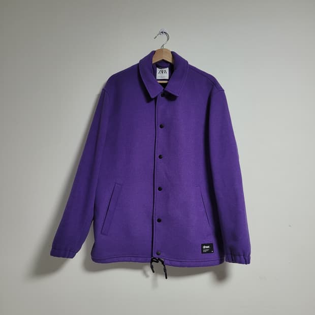 (XL) ZARA 자라 퍼플 코치 자켓 코트