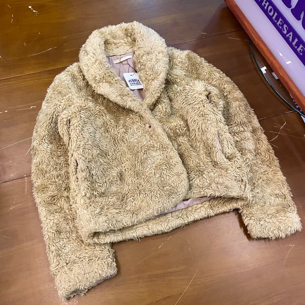 로리스팜 양털 숄카라 크롭 자켓 B161