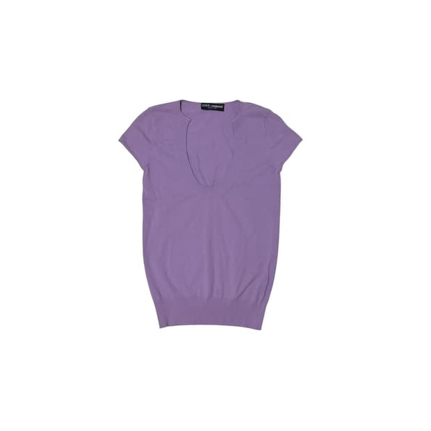 00s Dolce&Gabbana 미니멀무드 딥U넥 니트탑
