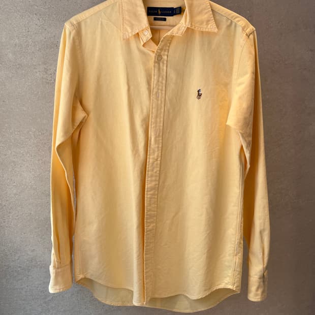 폴로 랄프로렌 클래식 핏 옐로우 셔츠