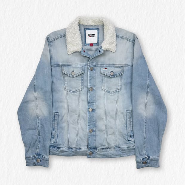 타미힐피거 쉐르파 카라 데님 자켓