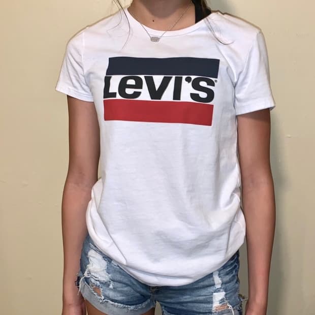 [미국구매] 리바이스 로고 반팔티셔츠