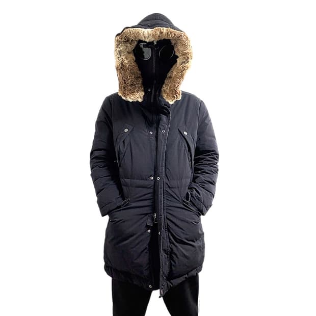 Cp컴퍼니 고글 토끼털 탈부착 노르지 덕다운 패딩