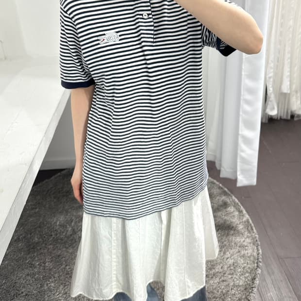 Lacoste stripe pk top