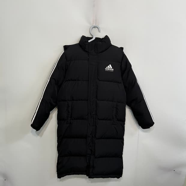 아디다스 키즈 오리털 롱패딩 150 블랙