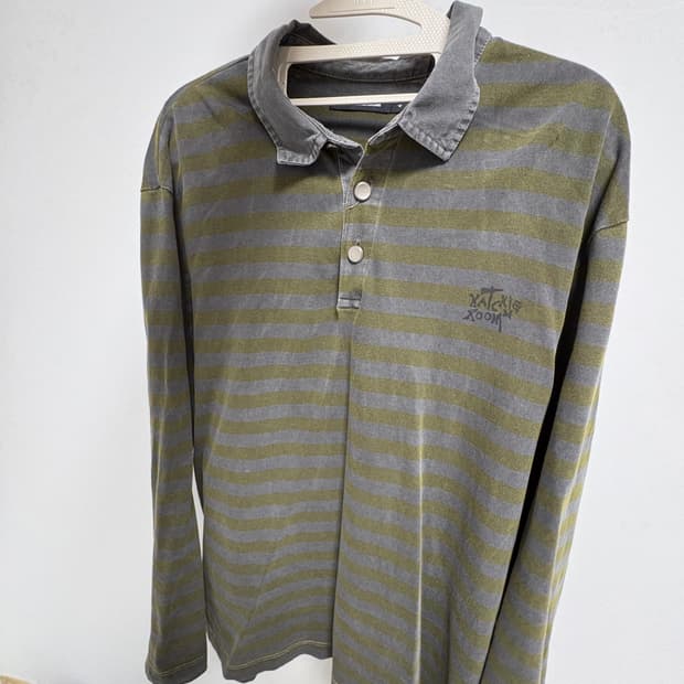 해칭룸 빈티지 스트라이프 폴로 티 Stripe polo tee 옐로우