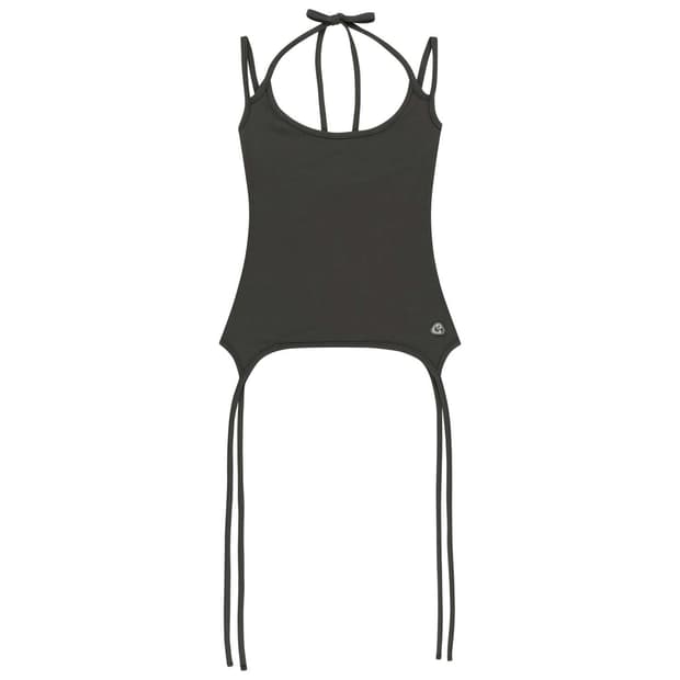 Coyseio halter strap sleeveless charcoal