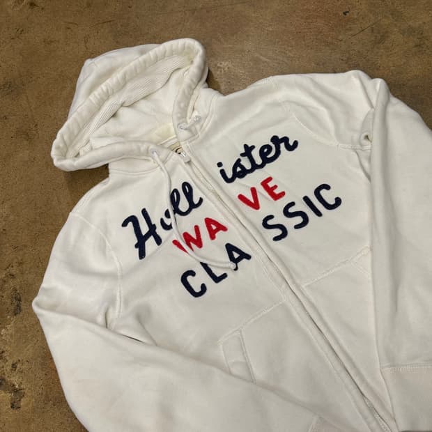 홀리스터 화이트 후드집업