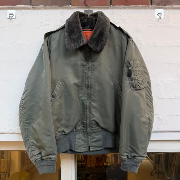 Military 80s 군용 장교 플라이트 자켓 잠바