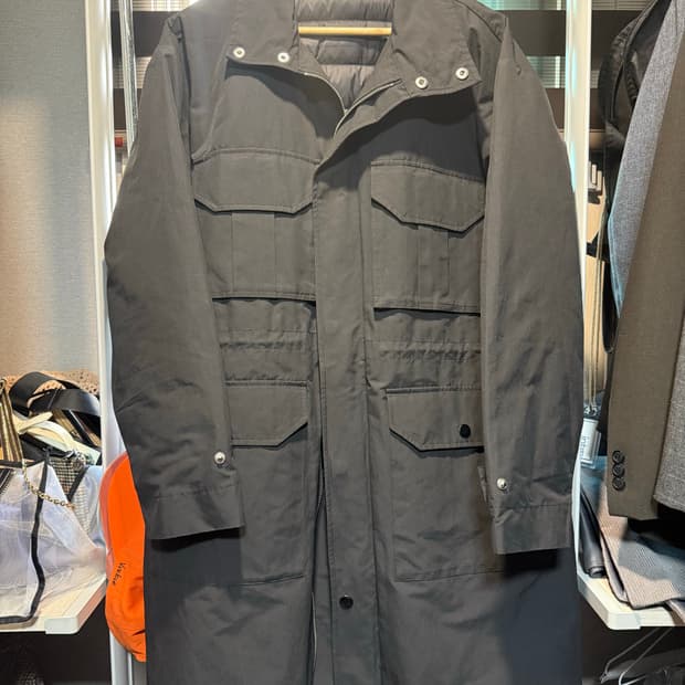 (무신사) 제멋 투웨이 사파리 코트 블랙 (이너패딩 포함)