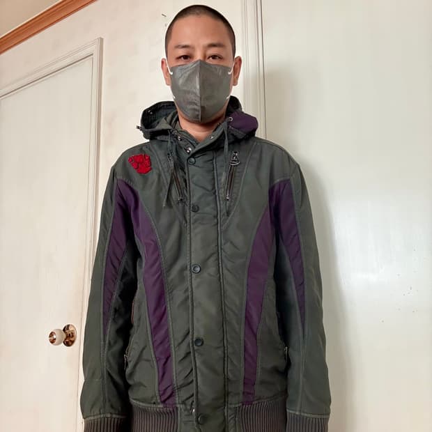 디젤  하프집업 파라슈트 후디 자켓