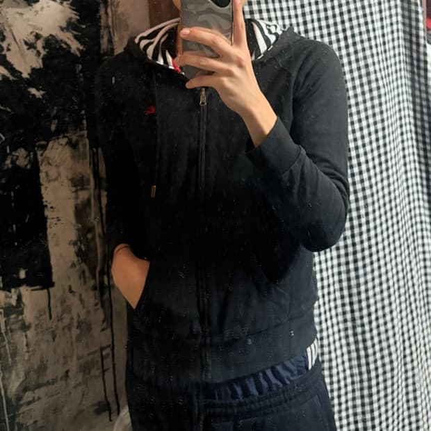 Burberry blue label  reversible hoodie