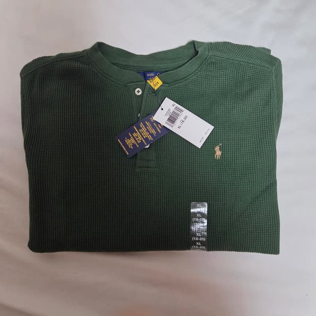 폴로 랄프로렌 [보이즈] 헨리넥 셔츠 새상품 여성 55-66 사이즈 