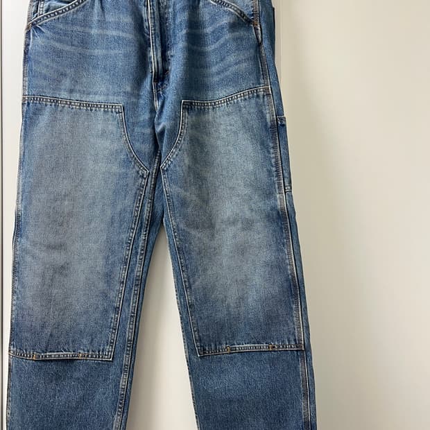 리바이스 568 루즈 스트레이트 더블 니 팬츠 미디엄 인디고