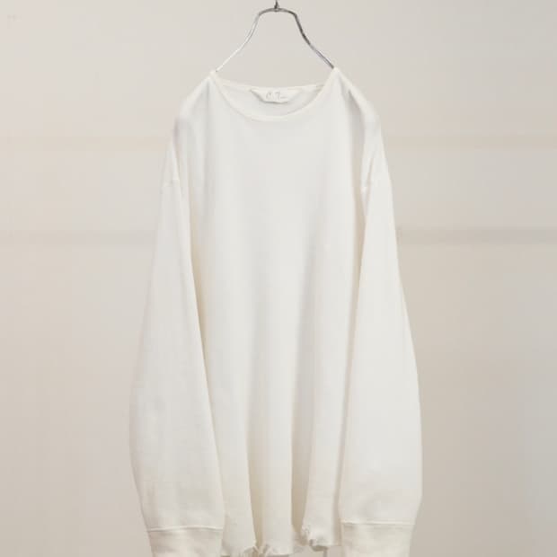 Ancellm 안셀름 DAMAGE WAFFLE CREW LST-SHIRT