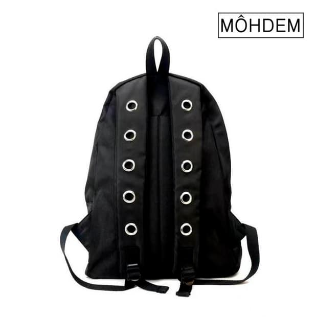 [Unisex] 크로스 지퍼 아일렛 백팩 대용량 배낭