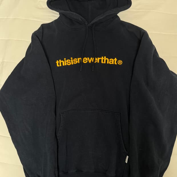 디스이즈네버뎃 후드티 네이비 m