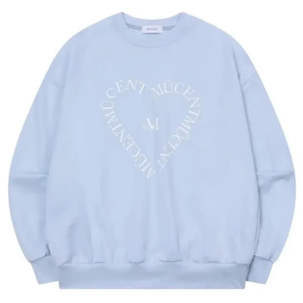 무센트 하트레터링 롱슬리브 맨투맨