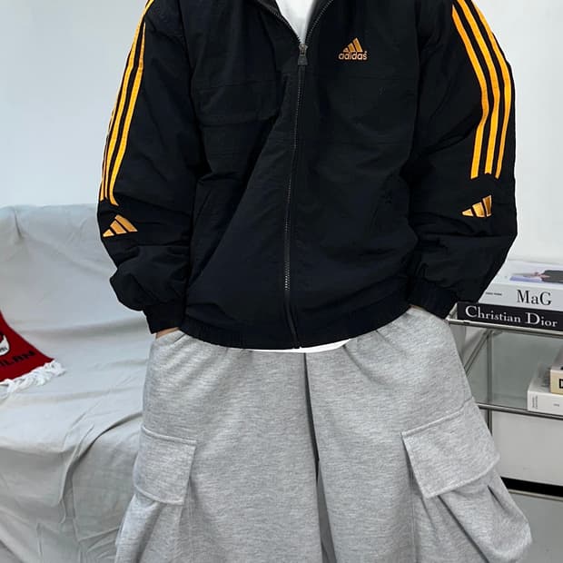아디다스 올드스쿨 검노 퀄팅 누빔 점퍼 100
