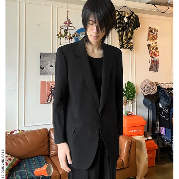 Old GIVENCHY Mohair & Wool Black Blazer