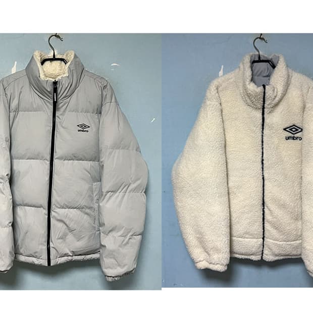 엄브로 양면 리버시블 패딩점퍼 웰론 뽀글이 XL 105