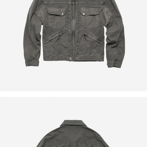 3) 폴리테루 히코리 집 트러커 스트라이프 자켓 새상품