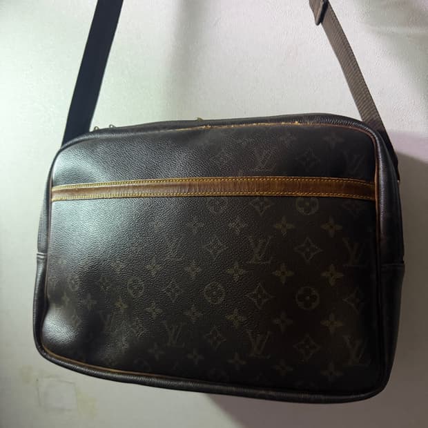 빈티지 루이비통 모노그램 리포터백 라지 숄더&크로스백